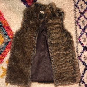 girls fur vest